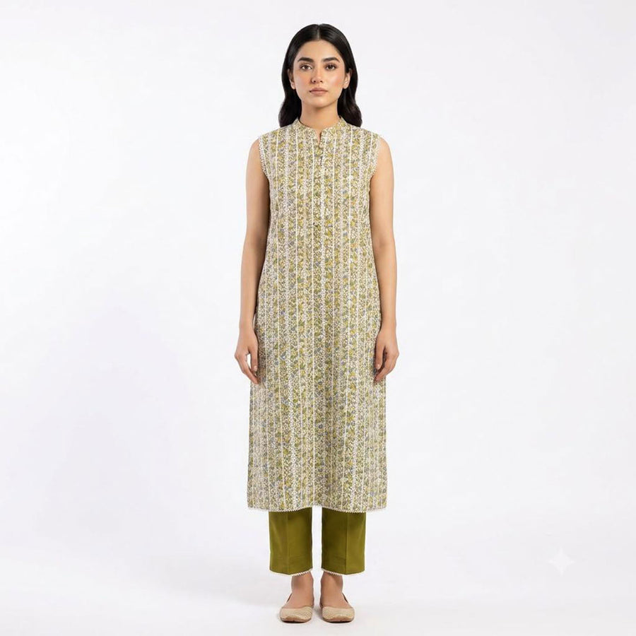 Vol 05 - 2-Piece Printed Lawn Kurti with Trouser - Image 1