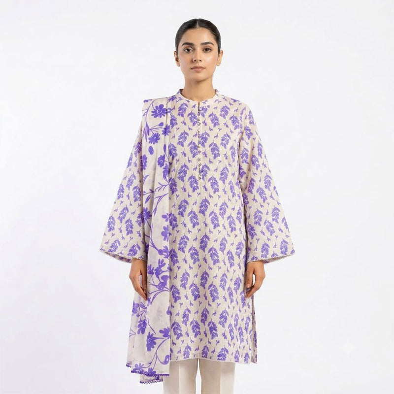 Vol 07 - 2-Piece Embroidery + Printed Lawn Suit - Image 1