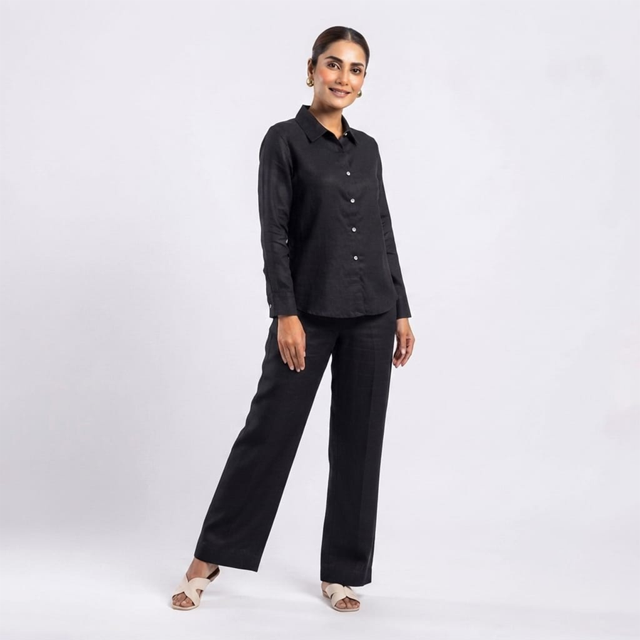 Midnight Black Co-ord Set - Front View