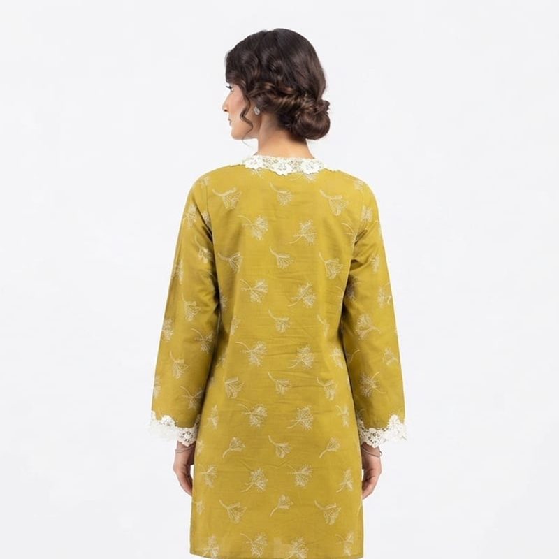 Noor-e-Bahar Embroidered Lawn Kurti - Back View