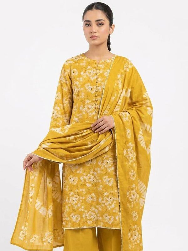 Vol 03 - 3-Piece Embroidery Cotton Suit - Image 1