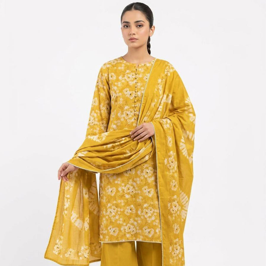 Vol 03 - 3-Piece Embroidery Cotton Suit - Image 1