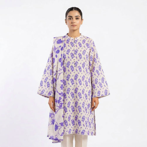 Vol 07 - 2-Piece Embroidery + Printed Lawn Suit - Image 1