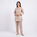 Gulnaz Blush Pink Dobby Suit - Image 2