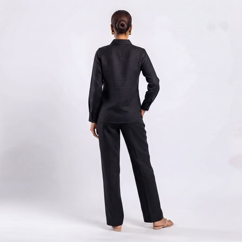 Midnight Black Co-ord Set - Back View