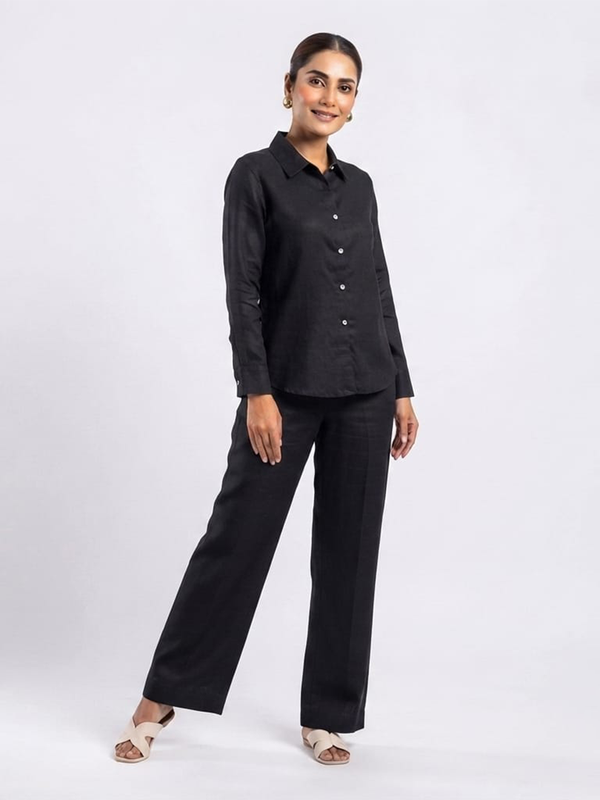 Midnight Black Co-ord Set - Front View