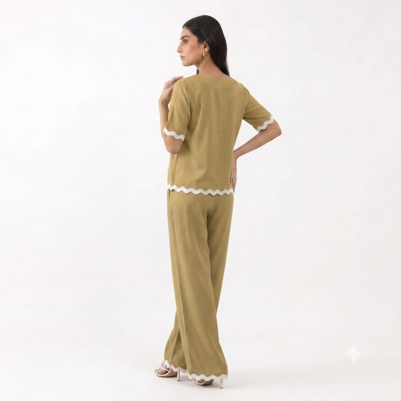 Sahara Camel Co-ord Set - Back View