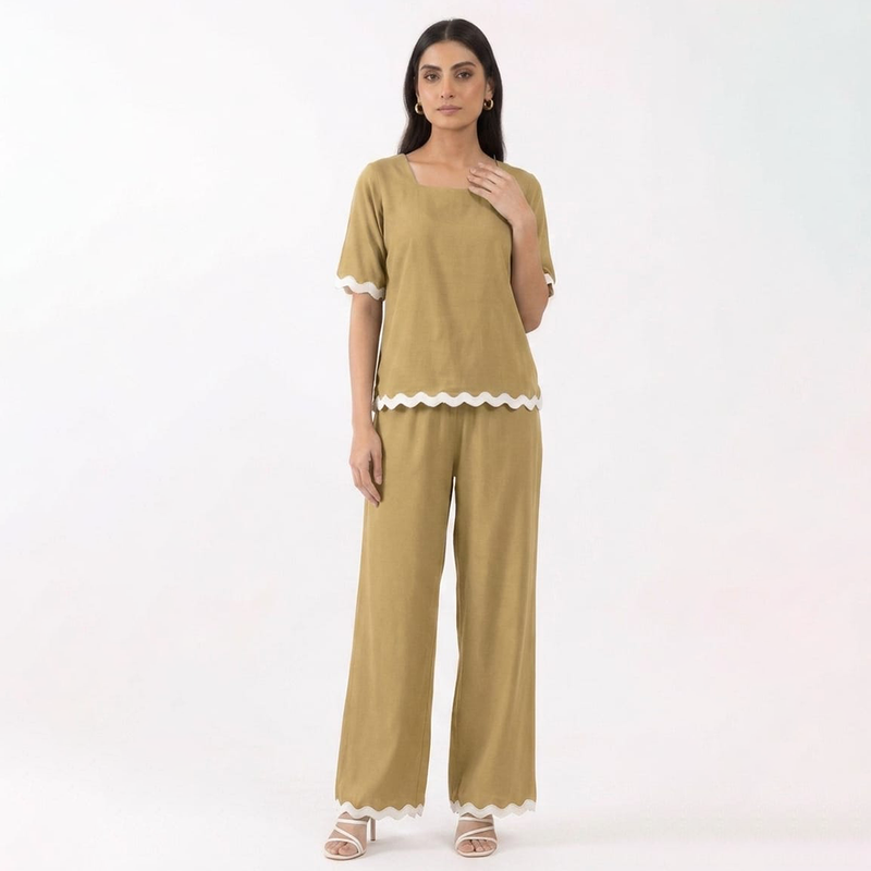 Sahara Camel Co-ord Set - Front View