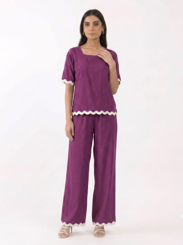Sahara Mulberry Co-ord Set - Front View