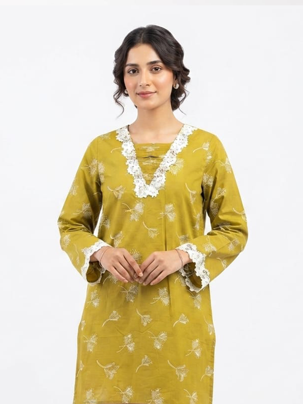 Noor-e-Bahar Embroidered Lawn Kurti - Front View